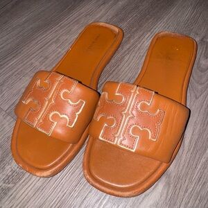 Tory Burch Double-T Leather Sport Slide Sandals